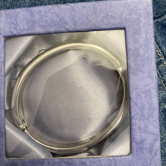 155 Brighton Silver and Turquoise Bangle Bracelet NWOT - Picture 7 of 9